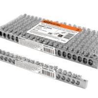 Шина “N” нулевая 6х9мм 20/2 (20 групп/крепеж по краям) никелированная инд. стикер TDM