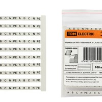 Маркеры для ЗНИ с символами “A, B, C, N, PE” (100 шт) TDM