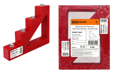 Изолятор SM “Лесенка” 450А 9кВ 4х30мм с болтом TDM