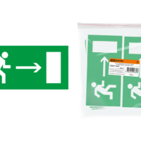 Знак “Направление к эвакуационному выходу направо” 200х100мм TDM