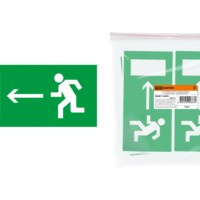 Знак “Направление к эвакуационному выходу налево” 200х100мм TDM