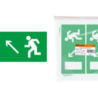 Знак “Направление к эвакуационному выходу налево вверх” 200х100мм TDM