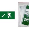 Знак “Направление к эвакуационному выходу налево вниз” 350х124мм для ССА TDM