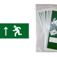 Знак “Направление к эвакуационному выходу прямо” 350х124мм для ССА TDM