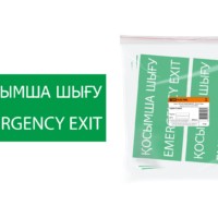 Знак “ЗАПАСНЫЙ ВЫХОД” 200х100мм (казахский язык) TDM