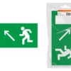Знак “Направление к эвакуационному выходу налево вверх” 350х124мм для ССА инд. упаковка TDM