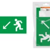 Знак “Направление к эвакуационному выходу налево вниз” 350х124мм для ССА инд. упаковка TDM