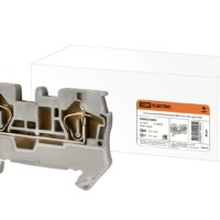 Зажим клеммный безвинтовой (ЗКБ) 4 мм2 40А серый TDM