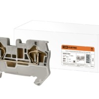 Зажим клеммный безвинтовой (ЗКБ) 6 мм2 52А серый TDM