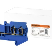 Зажим клеммный безвинтовой (ЗКБ) 3 вывода 1,5 мм2 17,5А синий TDM