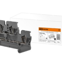 Двухуровневый зажим клеммный безвинтовой (ДЗКБ) 1,5 мм2 17,5А серый TDM