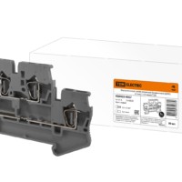 Двухуровневый зажим клеммный безвинтовой (ДЗКБ) 2,5 мм2 31А серый TDM