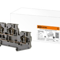 Двухуровневый зажим клеммный безвинтовой (ДЗКБ) 4 мм2 40А серый TDM