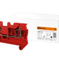 Зажим клеммный безвинтовой (ЗКБ) 2,5 мм2 31А красный TDM