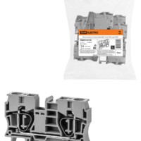 Зажим клеммный безвинтовой (ЗКБ) 10мм2 70А серый TDM
