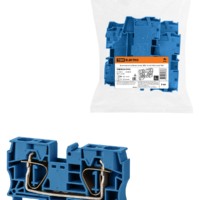 Зажим клеммный безвинтовой (ЗКБ) 16мм2 100А синий TDM