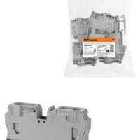 Зажим клеммный безвинтовой (ЗКБ) 35мм2 125А с заглушкой серый TDM