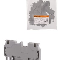 Зажим клеммный безвинтовой ЗКБ быстрого зажима 2,5 мм2 24А серый (Ph-C PT 2,5) TDM