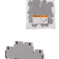 Зажим клеммный безвинтовой ЗКБ быстрого зажима двухуровневый 2,5 мм2 24А серый (Ph-C PTTB 2,5) TDM