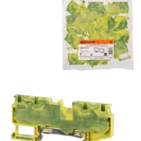 Зажим клеммный безвинтовой ЗКБ PEN быстрого зажима 4 вывода 2,5 мм2 (Ph-C PT 2,5-QUATTRO-PE) TDM