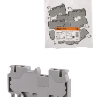 Зажим клеммный безвинтовой ЗКБ быстрого зажима 4 мм2 32А серый (Ph-C PT 4) TDM