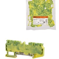 Зажим клеммный безвинтовой ЗКБ PEN быстрого зажима 4 вывода 4 мм2 (Ph-C PT 4-QUATTRO-PE) TDM