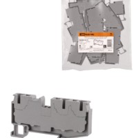 Зажим клеммный безвинтовой ЗКБ быстрого зажима 3 вывода 6 мм2 40А серый (Ph-C PT 6-TWIN) TDM