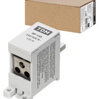 Клемма распределительная на DIN-рейку КР-125 1П 125А (3х16мм²) TDM