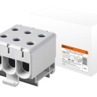 Клемма вводная силовая КВС 6 вводов 6-50 кв.мм. проходная, серая TDM