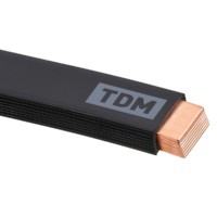 Шина медная гибкая изолированная ШМГ 8х(32х1), 2м, TDM