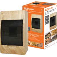 Бокс ЩРН-П-4модуля навесной пластик IP41 “Эко” (сосна) TDM