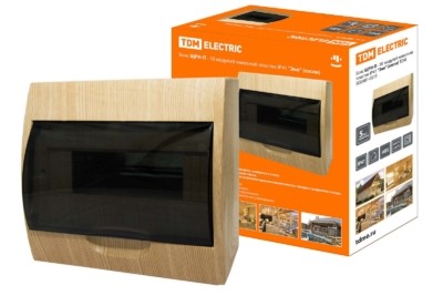 Бокс ЩРН-П-10 модулей навесной пластик IP41 “Эко” (сосна) TDM