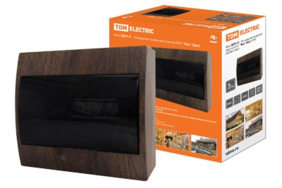 Бокс ЩРН-П-10 модулей навесной пластик IP41 “Эко” (бук) TDM