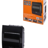 Бокс ЩРВ-П-6 модулей встраиваемый пластик IP41, Антрацит TDM