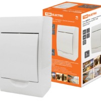 Бокс ЩРН-П-4модуля с белой крышкой навесной пластик IP40 TDM