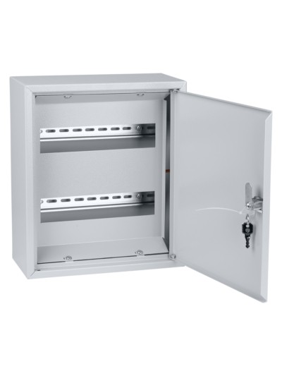 Корпус металлический ЩРН-12+ (13 модулей, полунадрезное окно на задней стенке) (220х300х120) Народный