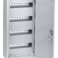 Корпус металлический ЩРН-24+ (26 модулей, полунадрезное окно на задней стенке) (350х300х120) Народный