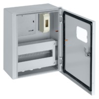 Корпус металлический ЩУ-3ф/1-0 (1 дверь) (395х310х150) IP54 Народный эконом