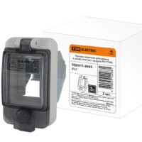 Крышка защитная для выреза в шкафу пластик 2 модуля IP67 TDM