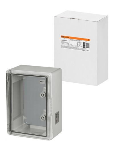 Бокс пластиковый ЩМП-0-2, прозр., крышка ABS, IP65, -45 до +75 С, навесной, (350x250x150) TDM