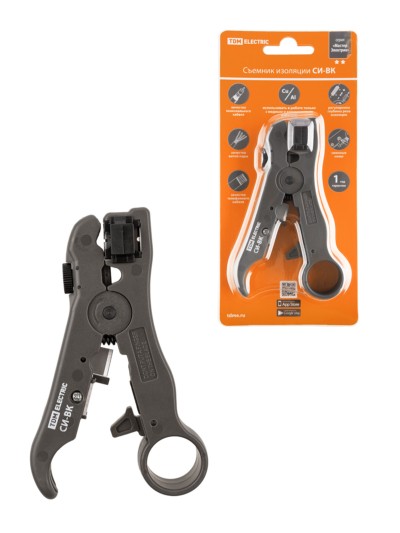 Съемник изоляции СИ-ВК, для зачистки кабеля типа  RG-6, RG-59, RG-7, RG-11, “МастерЭлектрик” TDM