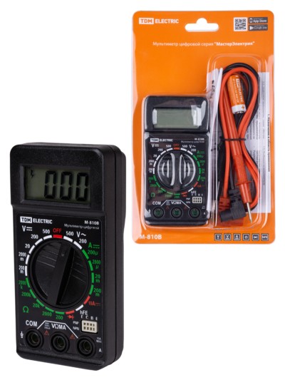 Мультиметр цифровой серия “МастерЭлектрик” М-810В (компакт) TDM