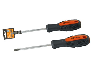 Отвертка шлицевая двухкомпонентная, CR-V тип SL3.0x75, серия “Алмаз” TDM