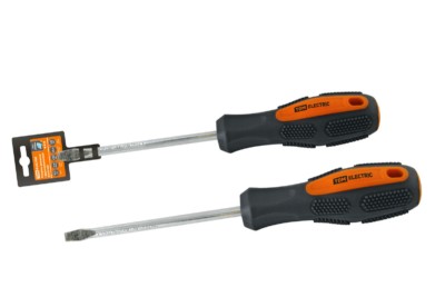 Отвертка шлицевая двухкомпонентная, CR-V тип SL3.0x100, серия “Алмаз” TDM