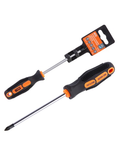 Отвертка позидрайв двухкомпонентная, CR-V тип PZ1x100, серия “Алмаз” TDM