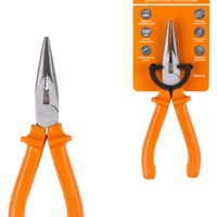 Длинногубцы (тонкогубцы), с пластиковыми рукоятками, углеродистая сталь, 160 мм, серия “Гранит” TDM