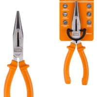 Длинногубцы (тонкогубцы), с пластиковыми рукоятками, углеродистая сталь, 180 мм, серия “Гранит” TDM