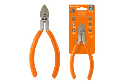 Бокорезы (кусачки), с однокомпонентными рукоятками, CR-V сталь, 120 мм, серия “Алмаз” TDM