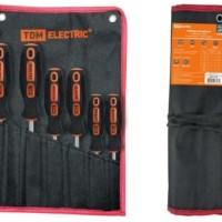 Набор отверток 6 шт.: SL:3х75;5х100;6х125, PH:0х75;1х75;2х100 (тканевый чехол), CR-V “Алмаз” TDM