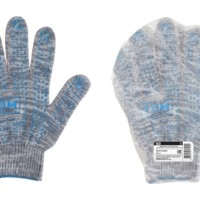 Перчатки х/б с ПВХ, “Протектор”, серый меланж, 10, плотная вязка, 1 пара, TDM